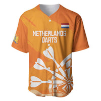 Personalised Netherlands Darts Baseball Jersey Holland National Color - Grunge Style - Wonder Print Shop