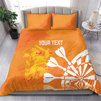 Personalised Netherlands Darts Bedding Set Holland National Color - Grunge Style - Wonder Print Shop