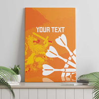 Personalised Netherlands Darts Canvas Wall Art Holland National Color - Grunge Style - Wonder Print Shop