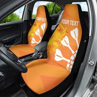 Personalised Netherlands Darts Car Seat Cover Holland National Color - Grunge Style - Wonder Print Shop