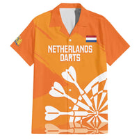 Personalised Netherlands Darts Family Matching Off The Shoulder Long Sleeve Dress and Hawaiian Shirt Holland National Color - Grunge Style - Wonder Print Shop