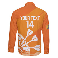 Personalised Netherlands Darts Family Matching Tank Maxi Dress and Hawaiian Shirt Holland National Color - Grunge Style - Wonder Print Shop