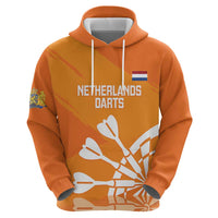 Personalised Netherlands Darts Hoodie Holland National Color - Grunge Style - Wonder Print Shop