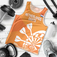 Personalised Netherlands Darts Men Tank Top Holland National Color - Grunge Style - Wonder Print Shop
