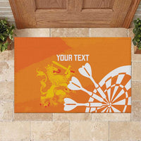 Personalised Netherlands Darts Rubber Doormat Holland National Color - Grunge Style - Wonder Print Shop