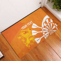 Personalised Netherlands Darts Rubber Doormat Holland National Color - Grunge Style - Wonder Print Shop