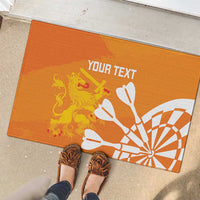 Personalised Netherlands Darts Rubber Doormat Holland National Color - Grunge Style - Wonder Print Shop