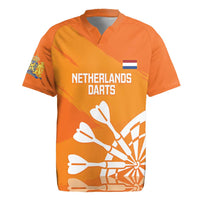 Personalised Netherlands Darts Rugby Jersey Holland National Color - Grunge Style - Wonder Print Shop