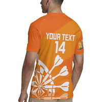 Personalised Netherlands Darts Rugby Jersey Holland National Color - Grunge Style - Wonder Print Shop