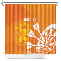Personalised Netherlands Darts Shower Curtain Holland National Color - Grunge Style
