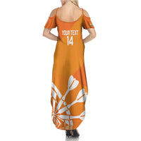 Personalised Netherlands Darts Summer Maxi Dress Holland National Color - Grunge Style - Wonder Print Shop