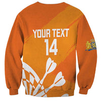 Personalised Netherlands Darts Sweatshirt Holland National Color - Grunge Style - Wonder Print Shop