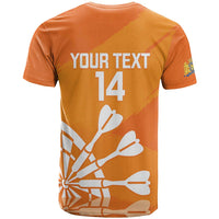 Personalised Netherlands Darts T Shirt Holland National Color - Grunge Style - Wonder Print Shop