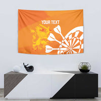 Personalised Netherlands Darts Tapestry Holland National Color - Grunge Style - Wonder Print Shop