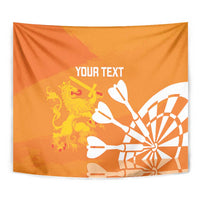 Personalised Netherlands Darts Tapestry Holland National Color - Grunge Style - Wonder Print Shop