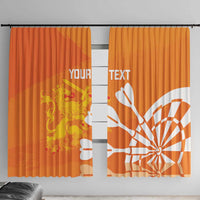 Personalised Netherlands Darts Window Curtain Holland National Color - Grunge Style - Wonder Print Shop