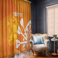 Personalised Netherlands Darts Window Curtain Holland National Color - Grunge Style - Wonder Print Shop