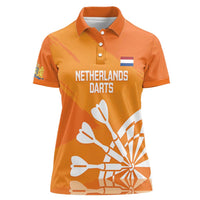 Personalised Netherlands Darts Women Polo Shirt Holland National Color - Grunge Style - Wonder Print Shop
