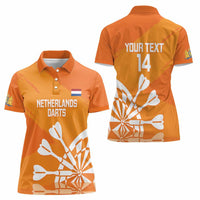 Personalised Netherlands Darts Women Polo Shirt Holland National Color - Grunge Style - Wonder Print Shop