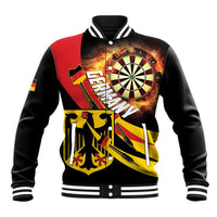 Germany Darts Baseball Jacket Flaming Dartboard Style - Wonder Print Shop