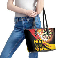 Germany Darts Leather Tote Bag Flaming Dartboard Style - Wonder Print Shop