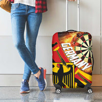 Germany Darts Luggage Cover Flaming Dartboard Style - Wonder Print Shop