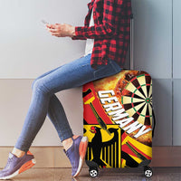 Germany Darts Luggage Cover Flaming Dartboard Style - Wonder Print Shop