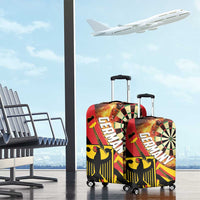 Germany Darts Luggage Cover Flaming Dartboard Style - Wonder Print Shop