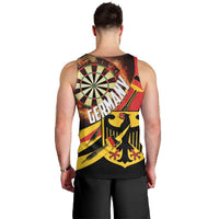 Germany Darts Men Tank Top Flaming Dartboard Style - Wonder Print Shop