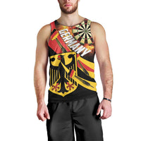 Germany Darts Men Tank Top Flaming Dartboard Style - Wonder Print Shop