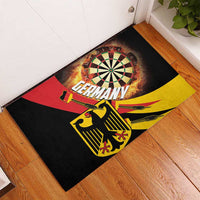 Germany Darts Rubber Doormat Flaming Dartboard Style - Wonder Print Shop