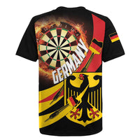 Germany Darts Rugby Jersey Flaming Dartboard Style - Wonder Print Shop