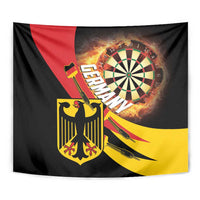 Germany Darts Tapestry Flaming Dartboard Style - Wonder Print Shop
