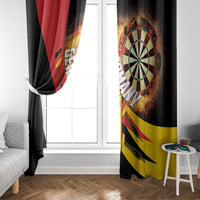 Germany Darts Window Curtain Flaming Dartboard Style - Wonder Print Shop
