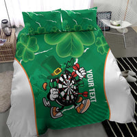 Personalised Ireland Darts Bedding Set Irish Dartboard Mascot Shamrock Pattern - Wonder Print Shop