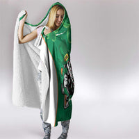 Personalised Ireland Darts Hooded Blanket Irish Dartboard Mascot Shamrock Pattern