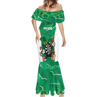 Personalised Ireland Darts Mermaid Dress Irish Dartboard Mascot Shamrock Pattern - Wonder Print Shop