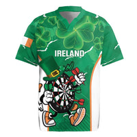 Personalised Ireland Darts Rugby Jersey Irish Dartboard Mascot Shamrock Pattern - Wonder Print Shop