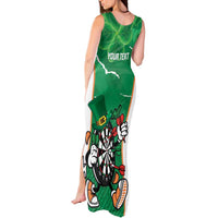 Personalised Ireland Darts Tank Maxi Dress Irish Dartboard Mascot Shamrock Pattern - Wonder Print Shop