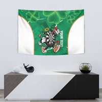 Personalised Ireland Darts Tapestry Irish Dartboard Mascot Shamrock Pattern - Wonder Print Shop