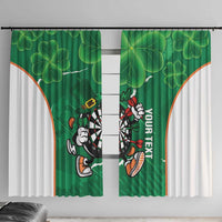Personalised Ireland Darts Window Curtain Irish Dartboard Mascot Shamrock Pattern - Wonder Print Shop