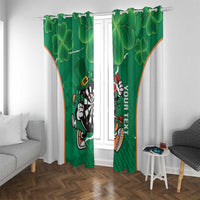 Personalised Ireland Darts Window Curtain Irish Dartboard Mascot Shamrock Pattern - Wonder Print Shop