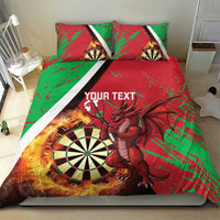 Personalised Wales Darts Bedding Set Welsh Dragon - Grunge Style - Wonder Print Shop