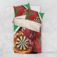 Personalised Wales Darts Bedding Set Welsh Dragon - Grunge Style - Wonder Print Shop