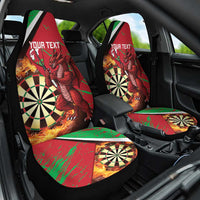 Personalised Wales Darts Car Seat Cover Welsh Dragon - Grunge Style - Wonder Print Shop