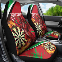 Personalised Wales Darts Car Seat Cover Welsh Dragon - Grunge Style - Wonder Print Shop