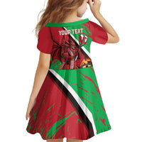 Personalised Wales Darts Family Matching Off Shoulder Maxi Dress and Hawaiian Shirt Welsh Dragon - Grunge Style - Wonder Print Shop