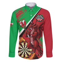 Personalised Wales Darts Family Matching Puletasi and Hawaiian Shirt Welsh Dragon - Grunge Style - Wonder Print Shop