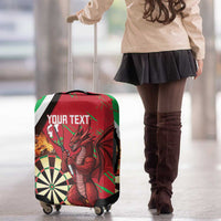 Personalised Wales Darts Luggage Cover Welsh Dragon - Grunge Style - Wonder Print Shop