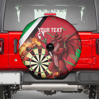 Personalised Wales Darts Spare Tire Cover Welsh Dragon - Grunge Style - Wonder Print Shop